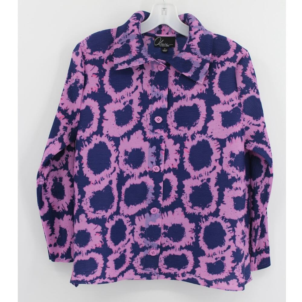 Olivia by Habitat Small Top Pleated Night Out Circle Jacket Bouncy Purple Blue